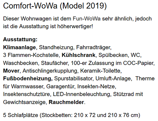 Wohnmobil Plätze